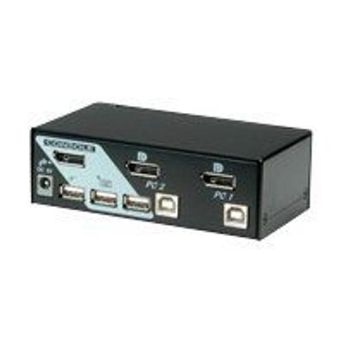 ROLINE - Commutateur écran-clavier-souris/USB - 2 x KVM / USB - 1 utilisateur local - Ordinateur de bureau