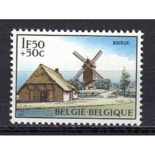 Belgique 1970 : Surtaxe Au Profit D'oeuvres À Caractère : Musées : Domaine De Bokrijk (Moulin) - Timbre Neuf **