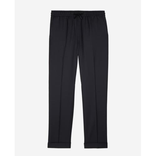 Pantalon Bleu Marine En Laine - 40