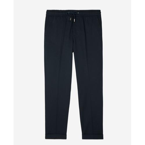 Pantalon Bleu Marine En Coton - 36