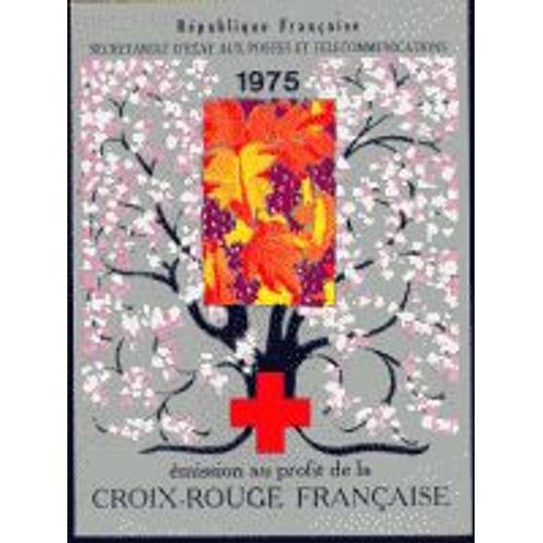 Carnet 8 Timbres Croix-Rouge Francaise 1975