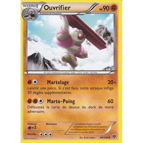 Carte Pokemon - Ouvrifier - 66/146 - Edition X Et Y - Version Francaise -