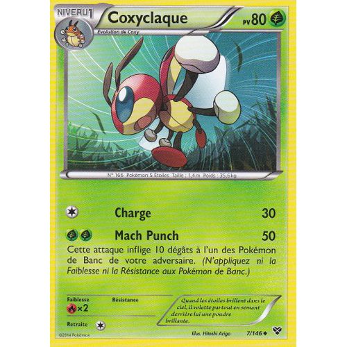 Carte Pokemon - Coxyclaque - 7/146 - Edition X Et Y - Version Francaise -