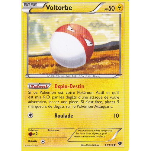 Carte Pokemon - Voltorbe - 44/146 - Edition X Et Y - Version Francaise -