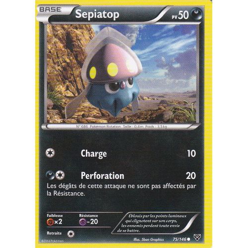 Carte Pokemon - Sepiatop - 75/146 - Edition X Et Y - Version Francaise -