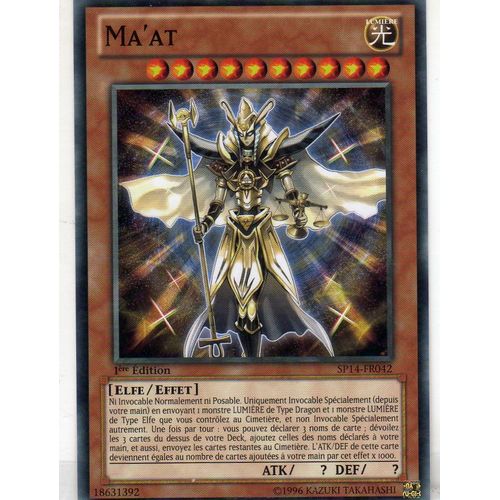 Ma'at Sp14-Fr042 Starfoil - Yu-Gi-Oh