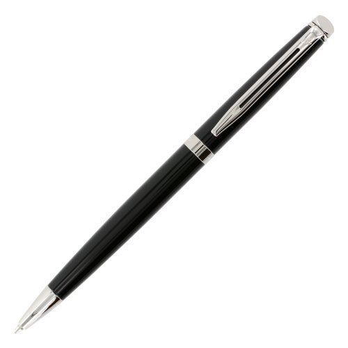 Waterman Hémisphère Stylo Bille À Pointe Moyenne Attributs Chromés Laque Noir