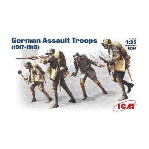 Figurines 1ère Guerre Mondiale : Troupes D'assaut Allemandes 1917-1918
