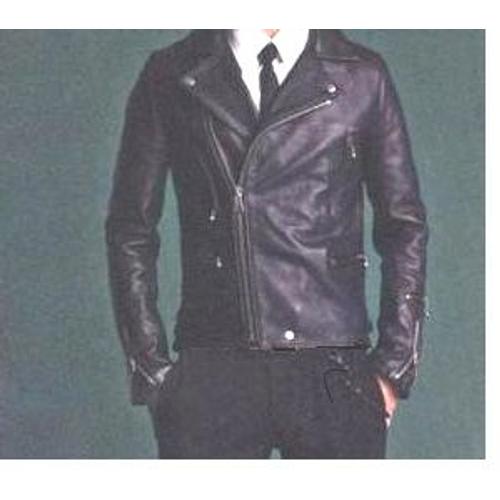 Cuir Veste Peau Perfecto W.R.D Chevignon Road Masters Noir Look Moto Biker Rock Style Qualite Jacket Résistant Coupe Spécific Croisée Décalée Épais Protége Style Rocker Mixte Homme Femme Taille L 50