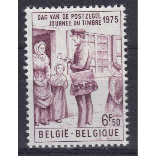 Belgique 1975 : Journée Du Timbre : Facteur De 1840, Par James Thiriar - Timbre 6 F. 50 Brun-Violet Neuf **