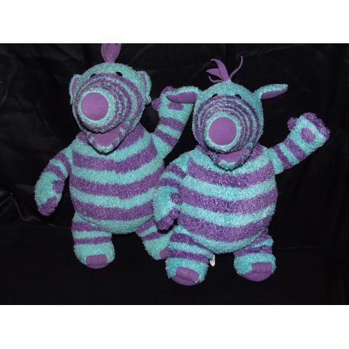 Fimbles Doudou Fisher Price Extraterrestre Violet Bleu Peluche De 33 Cm Lot De 2