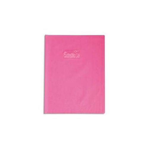Clairefontaine  Protège-Cahier Grain Cuir 20/100ème 24x32 Rose Fuchsia