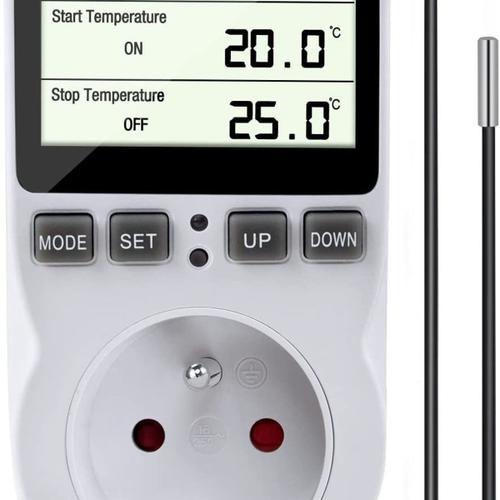 Sortie thermostatique, minuterie de sortie numérique programmable avec sonde, chauffage de serre