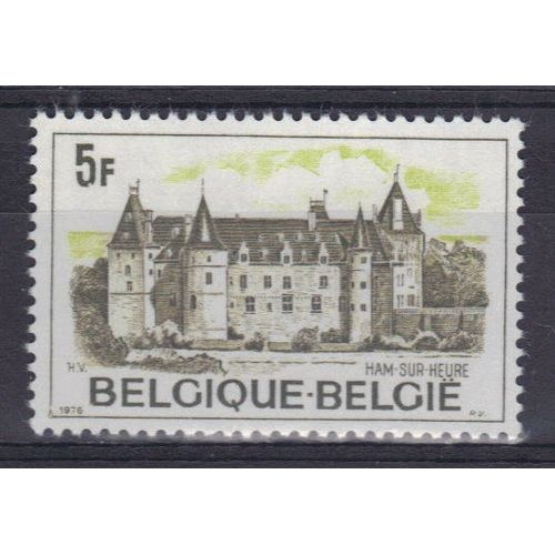 Belgique 1976 : Château De Ham-Sur-Heure - Timbre 5 F. Olive Et Vert-Jaune Neuf **