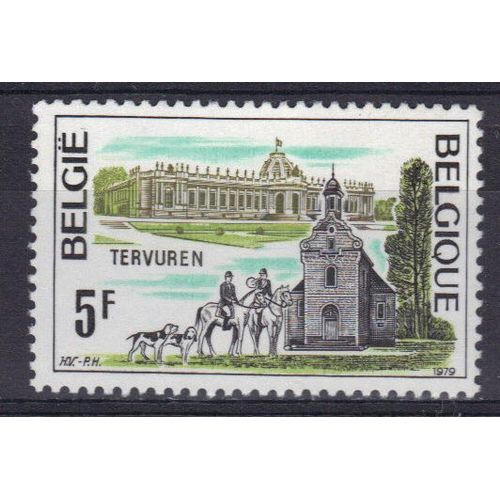 Belgique 1979 : Musée Royal De L'afrique Centrale À Tervuren - Timbre 5 F. Noir, Turquoise Et Vert Neuf **