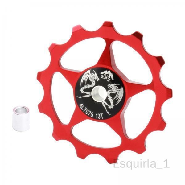 Esquirla 3xbicycle Jockey Wheel Vélo Arrière Roulement Guide Roue 13t Rouge