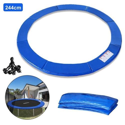 Aufun 244cm Coussin De Sécurité De Trampoline, Résistant Aux Uv, Résistant Aux Déchirures, 30 Cm De Large, Bleu