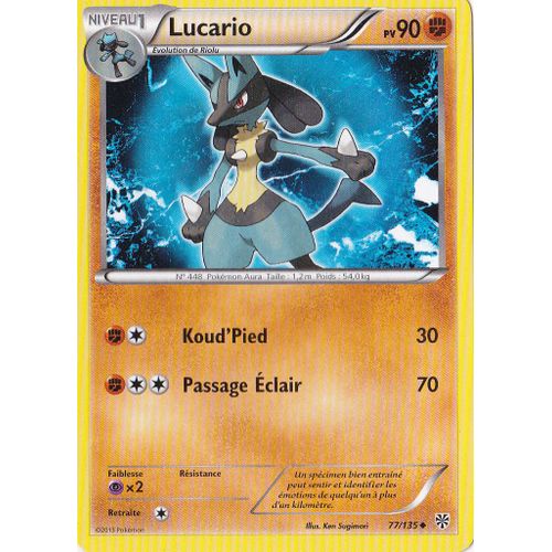 Carte Pokemon Tempete Plasma Lucario 77/135