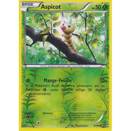 Carte Pokemon - Aspicot - 3/146 - Reverse - Edition X Et Y -