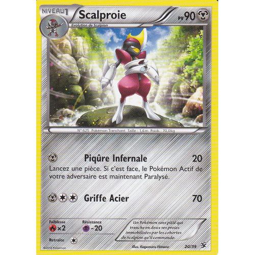 Carte Pokemon - Scalproie - 20/39 - Bienvenue A Kalos - Edititon X Et Y -