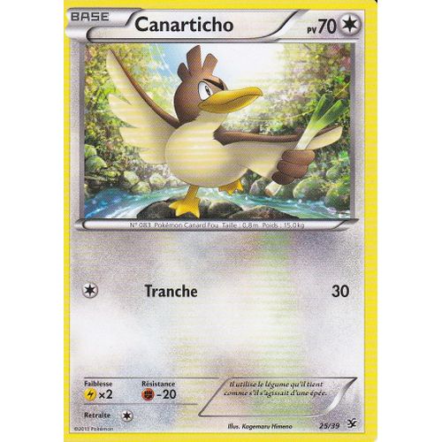 Carte Pokemon - Canarticho - 25/39 - Bievenue A Kalos - Edition X Et Y -