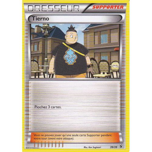 Carte Pokemon - Dresseur Supporter - Tierno - 39/39 - Bienvenue A Kalos - Edition X Et Y -