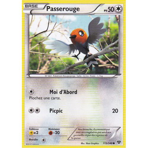 Carte Pokemon - Passerouge - 113/146 - Edition X Et Y -