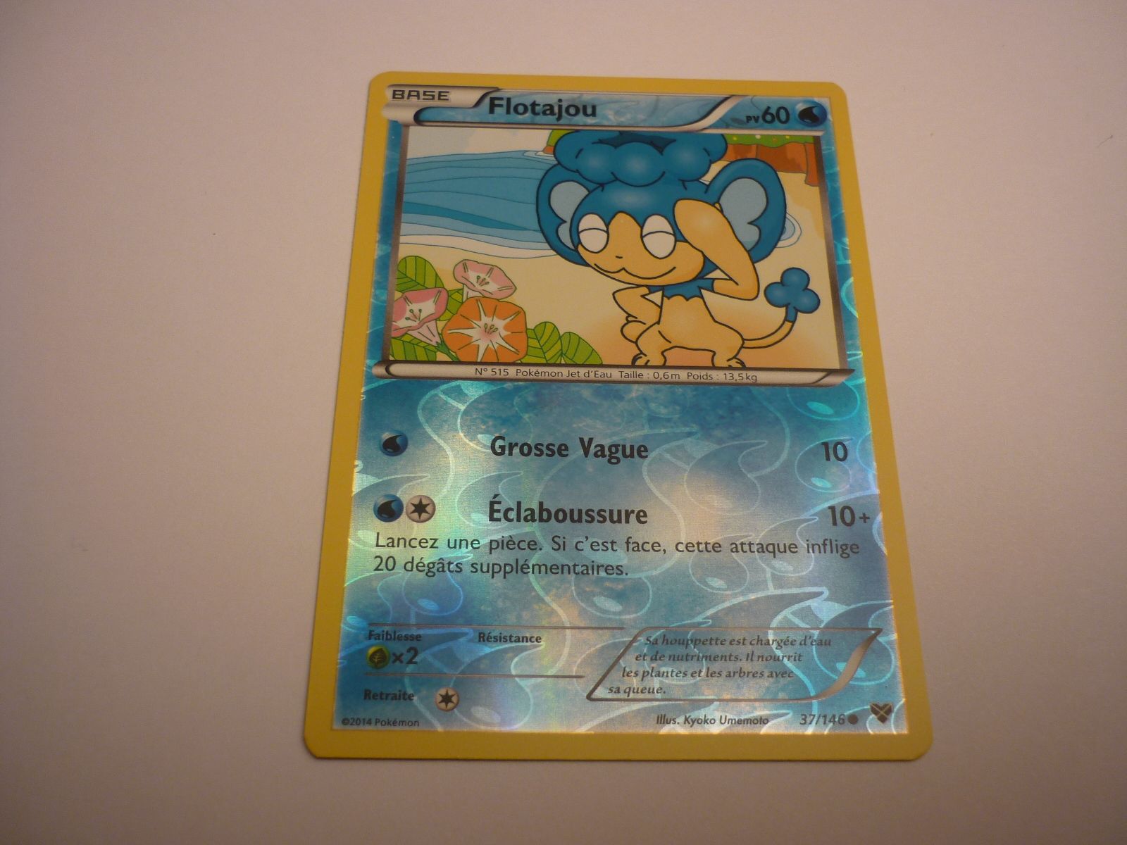 Carte Pokemon Francaise Reverse Serie Xy Flotajou 60pv 37/146