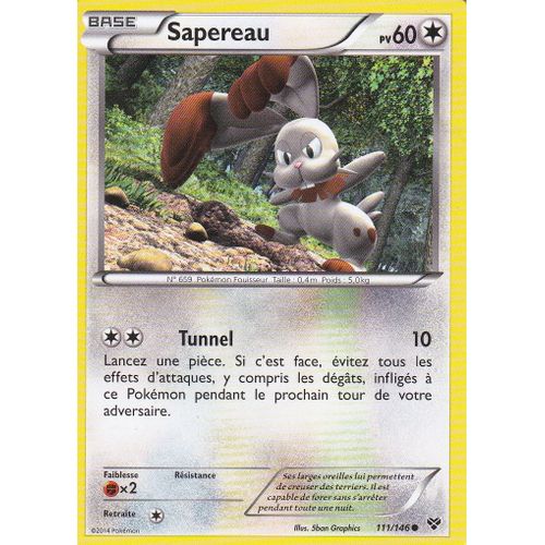 Carte Pokemon - Sapereau - 111/146 - Edition X Et Y -