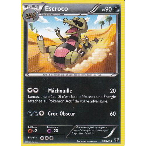 Carte Pokemon - Escroco - 70/146 - Edition X Et Y -