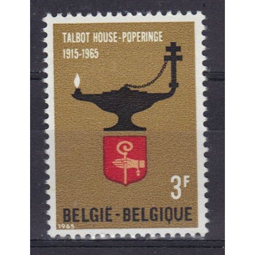 Belgique 1965 : Cinquantenaire De La Maison Talbot, À Poperinge - Timbre 3 F. Brun, Noir, Rouge Et Ocre Neuf **