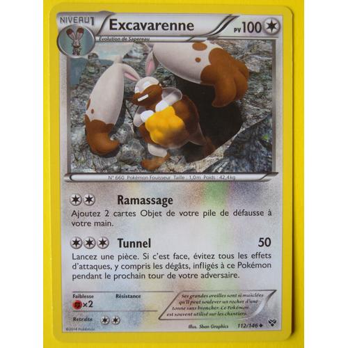 Carte Pokemon Excavarenne 112/146 Xy Francaise (Série X Et Y )