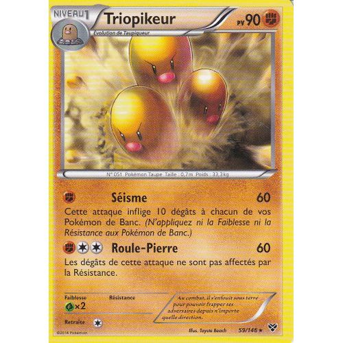 Carte Pokemon - Triopikeur - 59/146 - 90 Pv - Rare - Edition X Et Y -