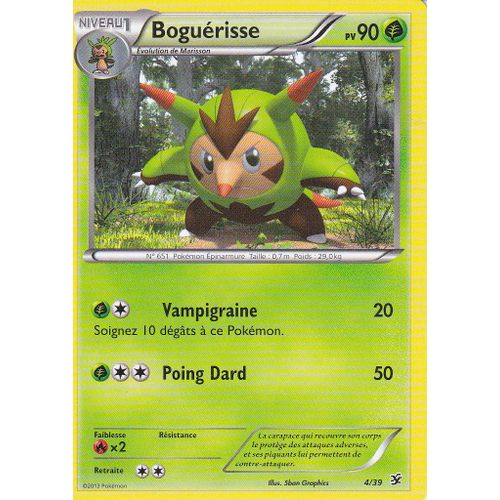 Carte Pokemon - Boguerisse - 4/39 - Bienvenue A Kalos -