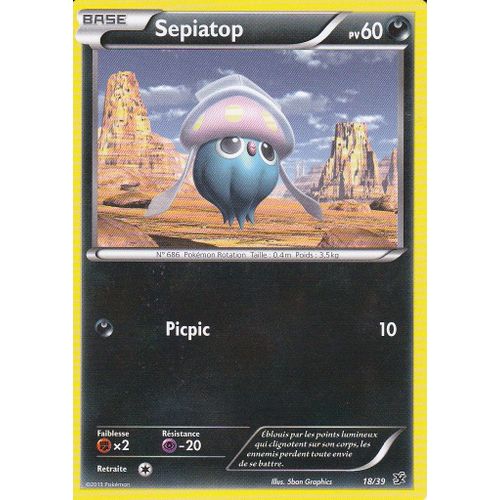 Carte Pokemon - Sepiatop - 18/39 - Bienvenue A Kalos - Edition X Et Y -