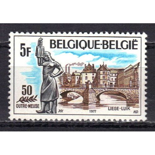 Belgique 1977 : Sujet D'inspiration Folklorique, République Libre D'outre-Meuse, Liège - Timbre 5 F. Noir, Brun Foncé Et Turquoise Neuf **