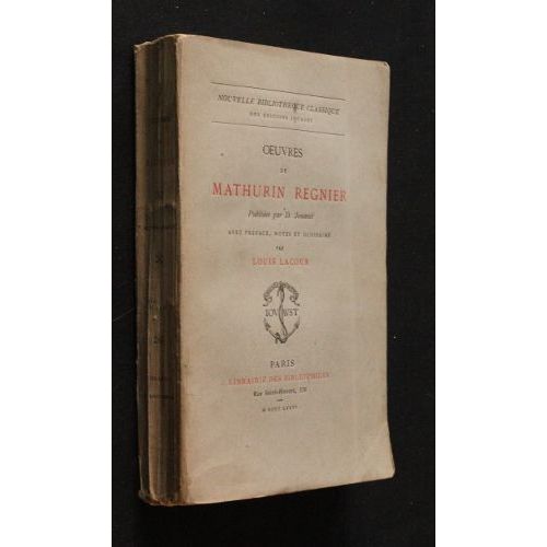 Oeuvres De Mathurin Régnier