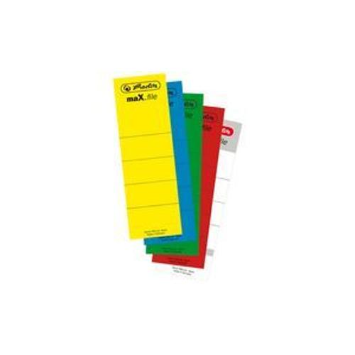 Herlitz Etiquettes De Dos Pr Classeurs Max.File, 60 X 190 Mm