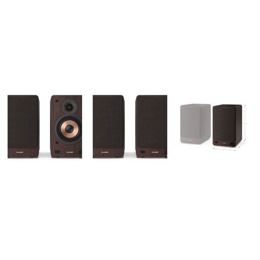 HAUT-PARLEURS D'ÉTAGÈRE SHARP CP-SS30(BR) MARRON image 1 | Rakuten