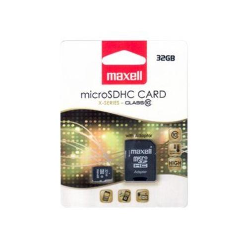 Maxell X-Series - Carte mémoire flash (adaptateur SD inclus(e)) - 32 Go - Class 10 - micro SDHC