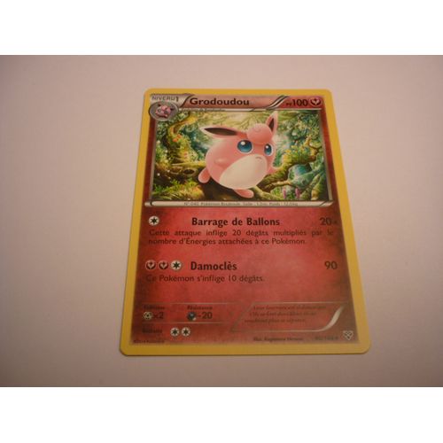 Carte Pokemon Francaise Non Brillante Serie Xy Grodoudou 100pv 90/146