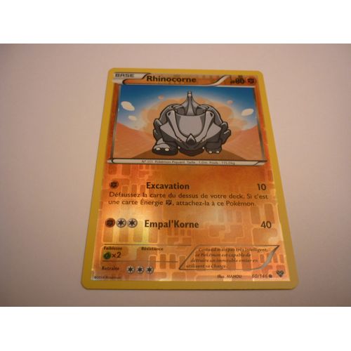 Carte Pokemon Francaise Reverse Serie Xy Rhinocorne 60/146