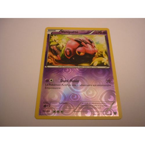 Carte Pokemon Francaise Reverse Serie Xy Venipatte 51/146