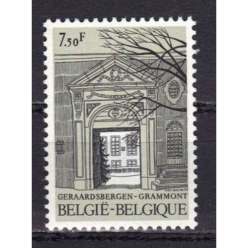 Belgique 1982 : Porte De L'entrée De L'abbaye De Grammont - Timbre 7 F. 50 Gris Et Noir Neuf **