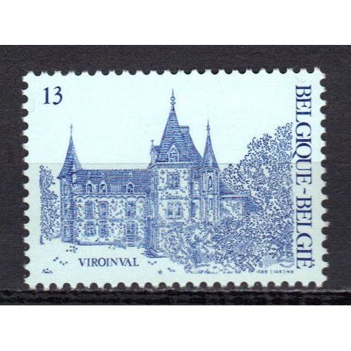 Belgique 1986 : Château De Licot De Nismes À Viroinval - Timbre 13 F. Bleu Sur Lavande Neuf **