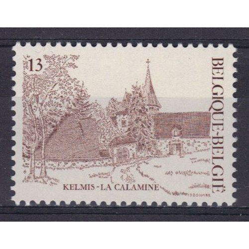 Belgique 1986 : Château D'eynebourg À La Calamine - Timbre 13 F. Brun Clair Sur Beige Rosé Neuf **