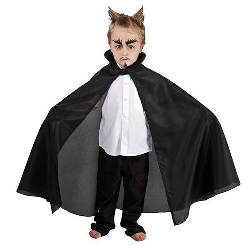 Cape Noire En Taffetas Pour Enfant 85cm