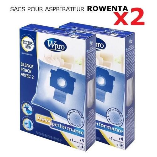 Wpro Sacs Aspirateur Rowenta X2 Ro305mw