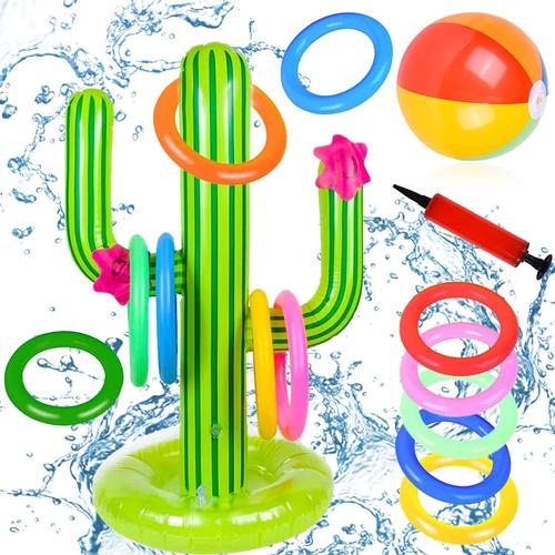 Jeu de lancer de cactus gonflable, cactus gonflable, jouet de piscine gonflable, cactus pour f¿¿te de f¿¿te