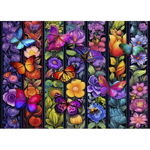 Flowers And Flyers - Puzzle 1500 Pièces